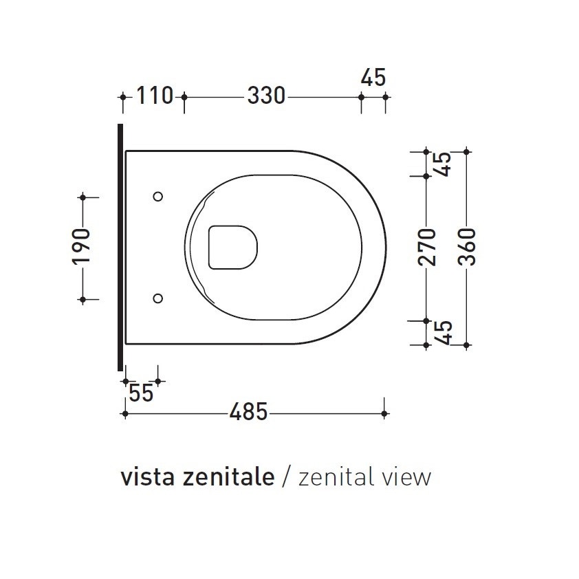 Immagine di Flaminia MINIAPP vaso sospeso con sistema goclean®, senza sedile, colore bianco latte finitura opaco AP119GLAT