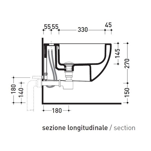 Immagine di Flaminia MINIAPP bidet sospeso monoforo, colore bianco latte finitura opaco AP219LAT