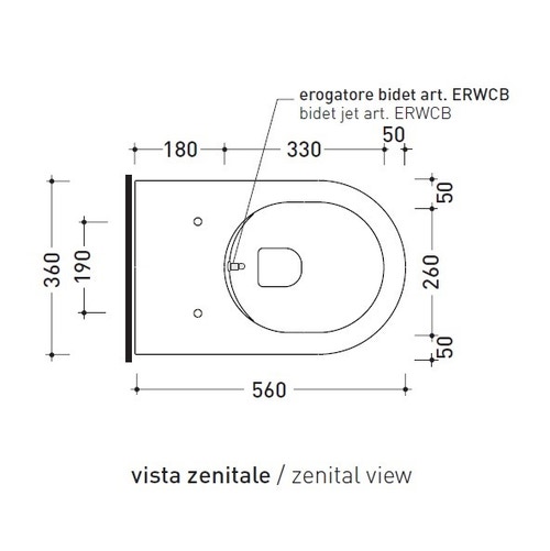 Immagine di Flaminia LINK vaso sospeso con sistema goclean® ed erogatore bidet, senza sedile, colore bianco finitura lucido 5051/WCG-ERWCB