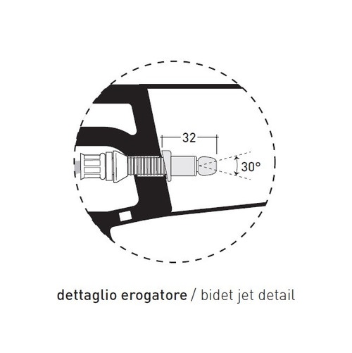 Immagine di Flaminia LINK vaso sospeso con sistema goclean® ed erogatore bidet, senza sedile, colore bianco finitura lucido 5051/WCG-ERWCB