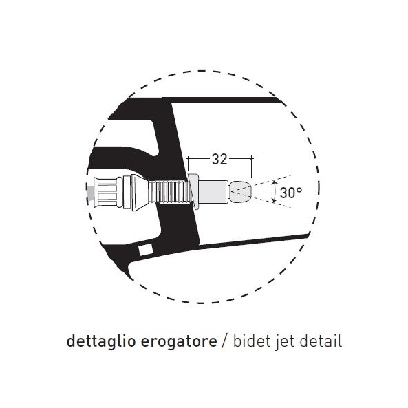 Immagine di Flaminia LINK vaso sospeso con sistema goclean® ed erogatore bidet, senza sedile, colore bianco finitura lucido 5051/WCG-ERWCB