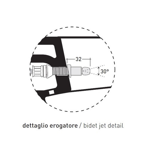 Immagine di Flaminia MINI LINK vaso sospeso con erogatore bidet, bianco 5064-ERWCB