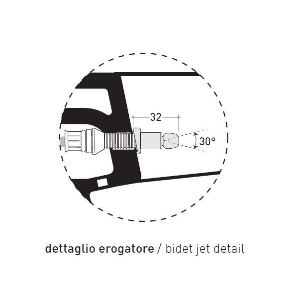 Immagine di Flaminia MINI LINK vaso sospeso con erogatore bidet, bianco 5064-ERWCB