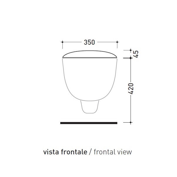Immagine di Flaminia SPIN coprivaso avvolgente in termoindurente, a discesa rallentata, colore grigio lava finitura opaco 5085CW03GLA  