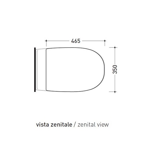 Immagine di Flaminia SPIN coprivaso avvolgente in termoindurente, a discesa rallentata, colore grigio lava finitura opaco 5085CW03GLA  