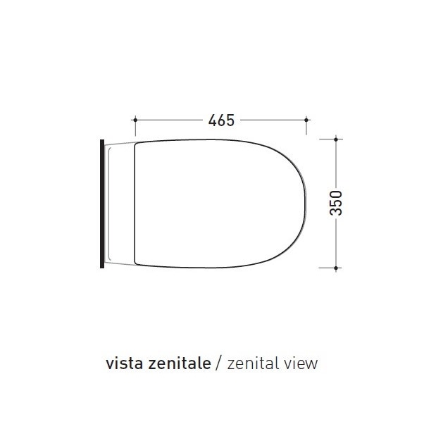 Immagine di Flaminia SPIN coprivaso avvolgente in termoindurente, a discesa rallentata, colore grigio lava finitura opaco 5085CW03GLA  
