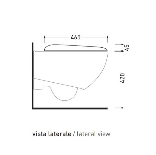 Immagine di Flaminia SPIN coprivaso avvolgente in termoindurente, a discesa rallentata, colore grigio lava finitura opaco 5085CW03GLA  