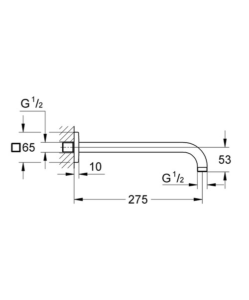 Braccio a parete sporgenza 275 mm