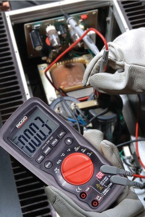 Immagine di Ridgid Kit composto da termometro micro IR-200 a infrarossi senza contatto e micro DM-100 multimetro digitale 37423+36798