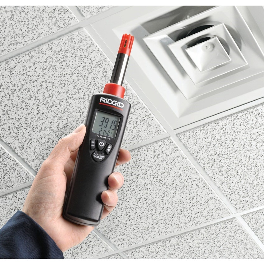 Immagine di Ridgid Kit composto da termometro micro IR-200 a infrarossi senza contatto e micro HM-100 tester per umidità/temperatura 36798+37438