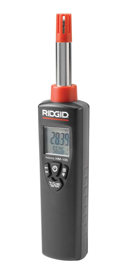 Immagine di Ridgid Kit composto da termometro micro IR-200 a infrarossi senza contatto e micro HM-100 tester per umidità/temperatura 36798+37438