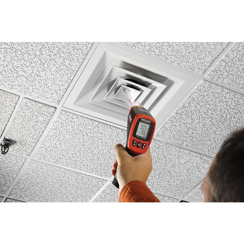 Immagine di Ridgid Kit composto da termometro micro IR-200 a infrarossi senza contatto e CM-100 misuratore digitale a pinza, per cavi con diametro fino a 30 mm 37428+36798