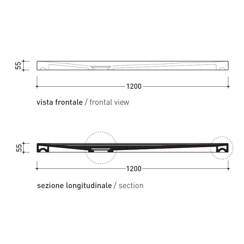 Immagine di Flaminia WATER DROP piatto doccia rettangolare L.120 P.80 cm, da appoggio o incasso filo pavimento, colore bianco finitura lucido DR120