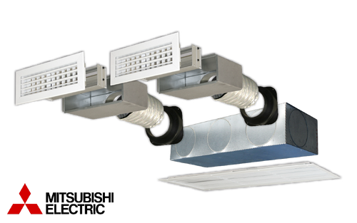 Immagine di Tecnosystemi KIT SVELTO 2 zone per climatizzatore canalizzabile (Mitsubishi SEZ-KD 25) 11166032