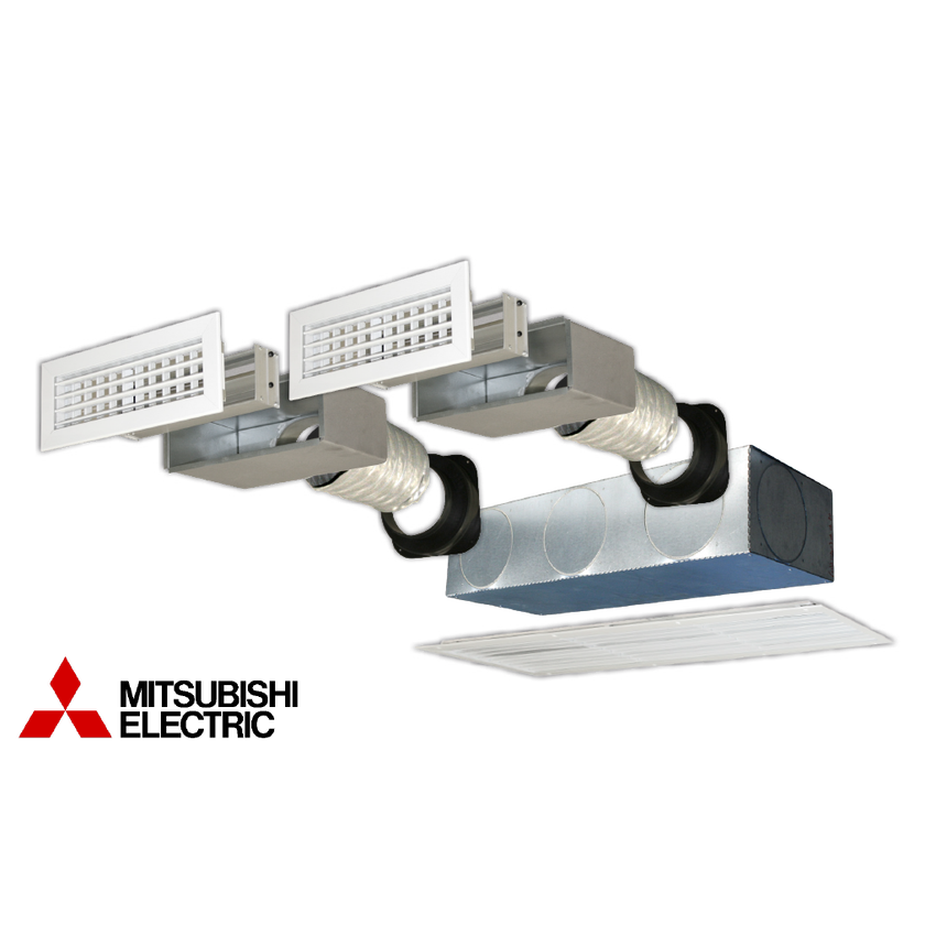 Immagine di Tecnosystemi KIT SVELTO 2 zone per climatizzatore canalizzabile (Mitsubishi sez-kd 35/50 val, sez-m 35/50 dal, pefy-p 40/50 vms1-e) 11166122