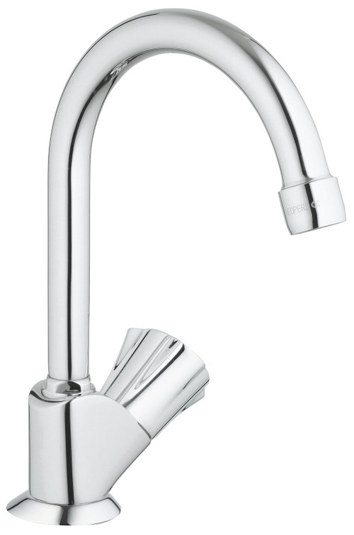Immagine di Grohe ADRIA rubinetto H.22 cm a colonna, per lavabo, bocca girevole, finitura cromo 20393001