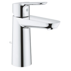 Immagine di Grohe BAUEDGE miscelatore monocomando H.17 cm per lavabo, con scarico, finitura cromo 23758000