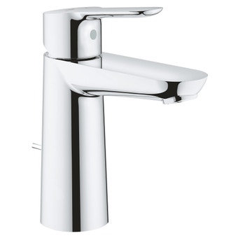 Immagine di Grohe BAUEDGE miscelatore monocomando H.17 cm per lavabo, con scarico, finitura cromo 23758000