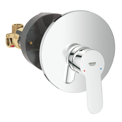 Immagine di Grohe BAUEDGE miscelatore monocomando per doccia, con corpo incasso, finitura cromo 29078000