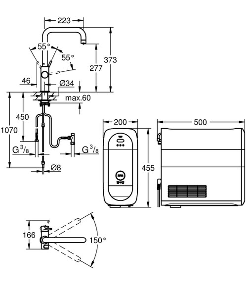 GROHE Filtro al Magnesio, Cromo 40691001 : : Fai da te