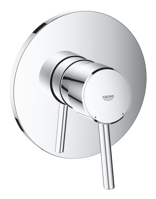 Immagine di Grohe CONCETTO miscelatore monocomando per doccia, con deviatore automatico, senza corpo incasso, finitura cromo 24053001