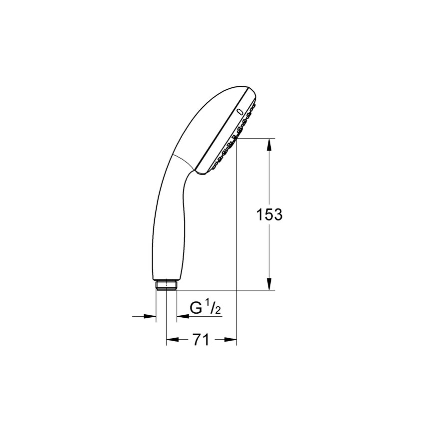 Immagine di Grohe TEMPESTA 100 manopola doccia a 3 getti, finitura cromo 28419002