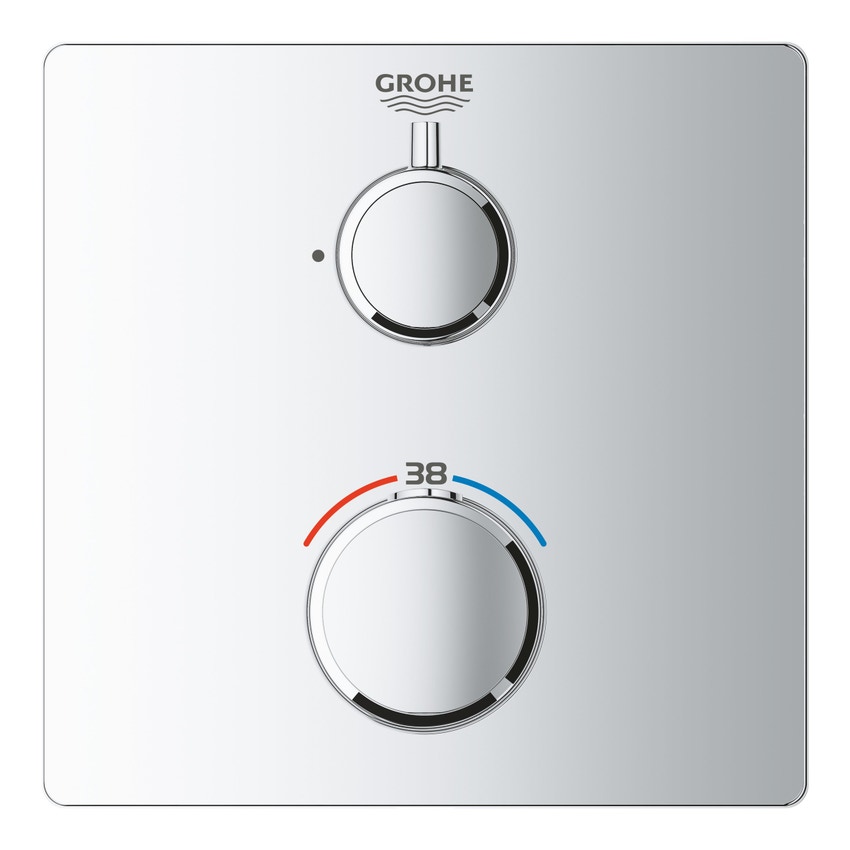 Immagine di Grohe GROHTHERM miscelatore termostatico a 1 via, finitura cromo 24078000