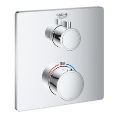 Immagine di Grohe GROHTHERM miscelatore termostatico doccia a 2 vie con deviatore finitura cromo 24079000