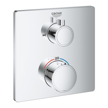 Immagine di Grohe GROHTHERM miscelatore termostatico vasca/doccia a 2 vie con deviatore, finitura cromo 24080000