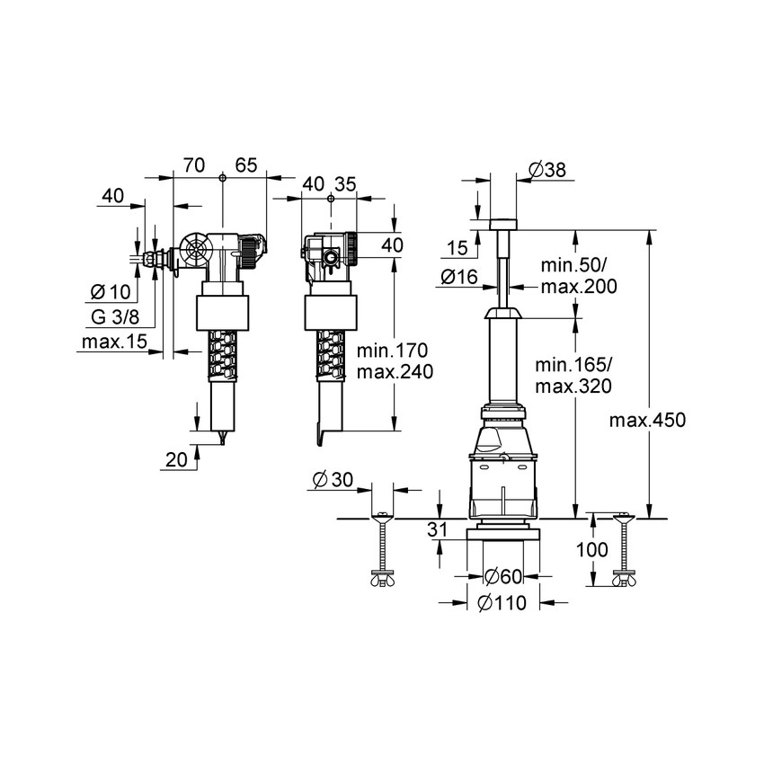Immagine di Grohe batteria servo-set 37078PI0