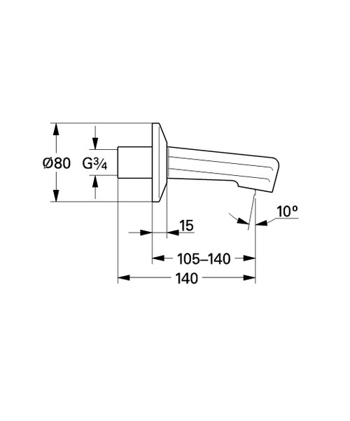 Immagine di Grohe bocca vasca 13540000