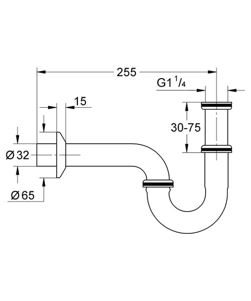 Immagine di Grohe sifone a "S" 28947000