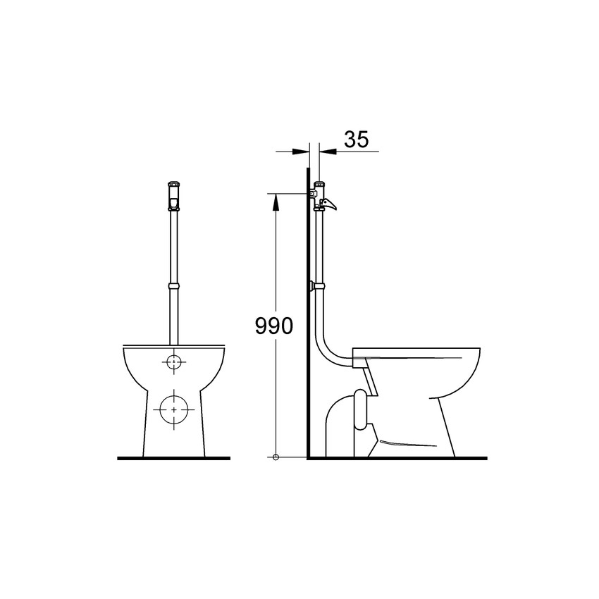 Immagine di Grohe flussometro automatico per wc 37139000