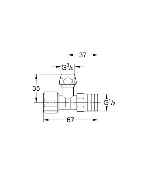 Immagine di Grohe valvola a squadra 43821000