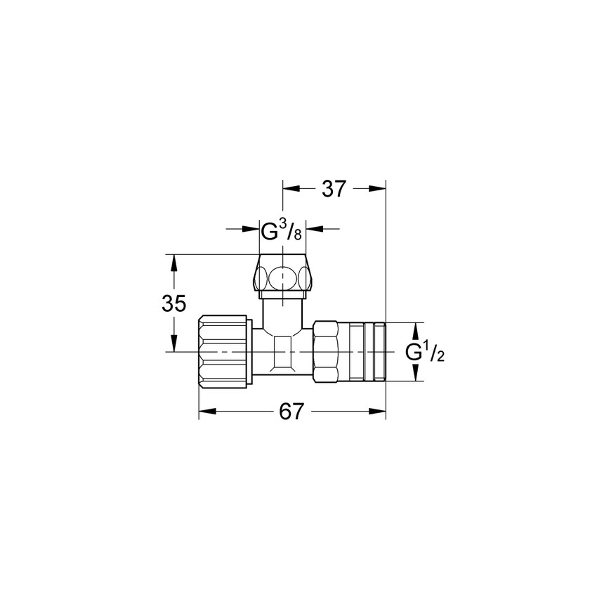 Immagine di Grohe valvola a squadra 43821000
