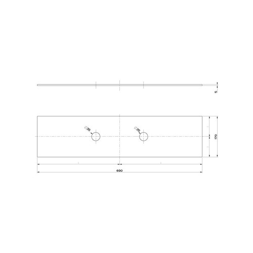 Immagine di Gessi Piastra di finitura due fori per secur box, finitura gold 01658#080