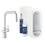 Immagine di Grohe BLUE HOME sistema completo con rubinetto per lavello bocca a U con refrigeratore, WiFi e doccetta estraibile, finitura cromo 31543000