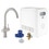 Immagine di Grohe BLUE PROFESSIONAL miscelatore monocomando bocca a C con sistema filtrante e WiFi, finitura cromo satinato 31323DC2