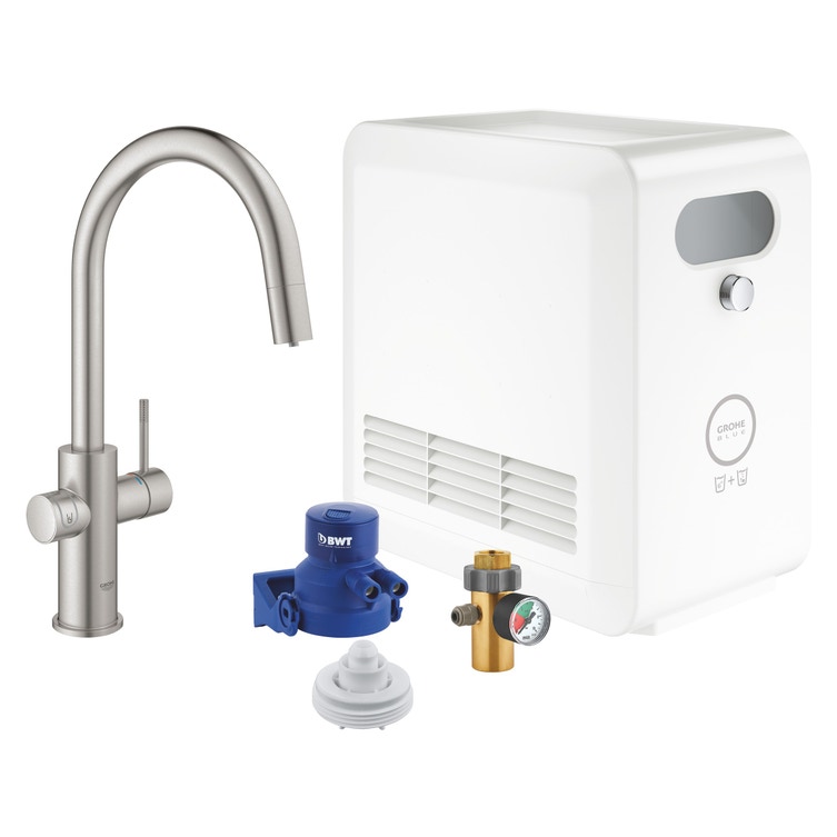 Rubinetto Per Lavello Grohe.Grohe 31325dc2 Blue Professional Miscelatore Con Bocca A C Per Lavello Con Sistema Filtrante Wifi E Doccetta Estraibile Finitura Acciaio Inox Satinato Prezzi E Offerte Su Tavolla Com