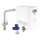 Grohe BLUE PROFESSIONAL miscelatore con bocca a L per lavello con sistema filtrante e WiFi finitura cromo satinato 31347DC3