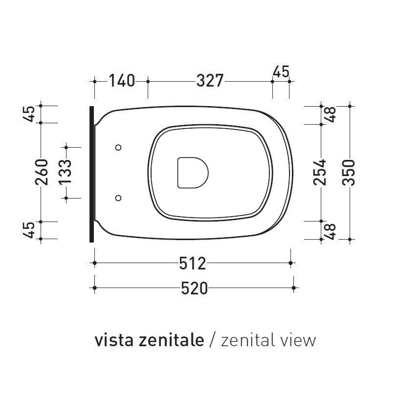 Immagine di Flaminia MONÒ vaso sospeso, senza sedile, colore bianco finitura lucido MN118