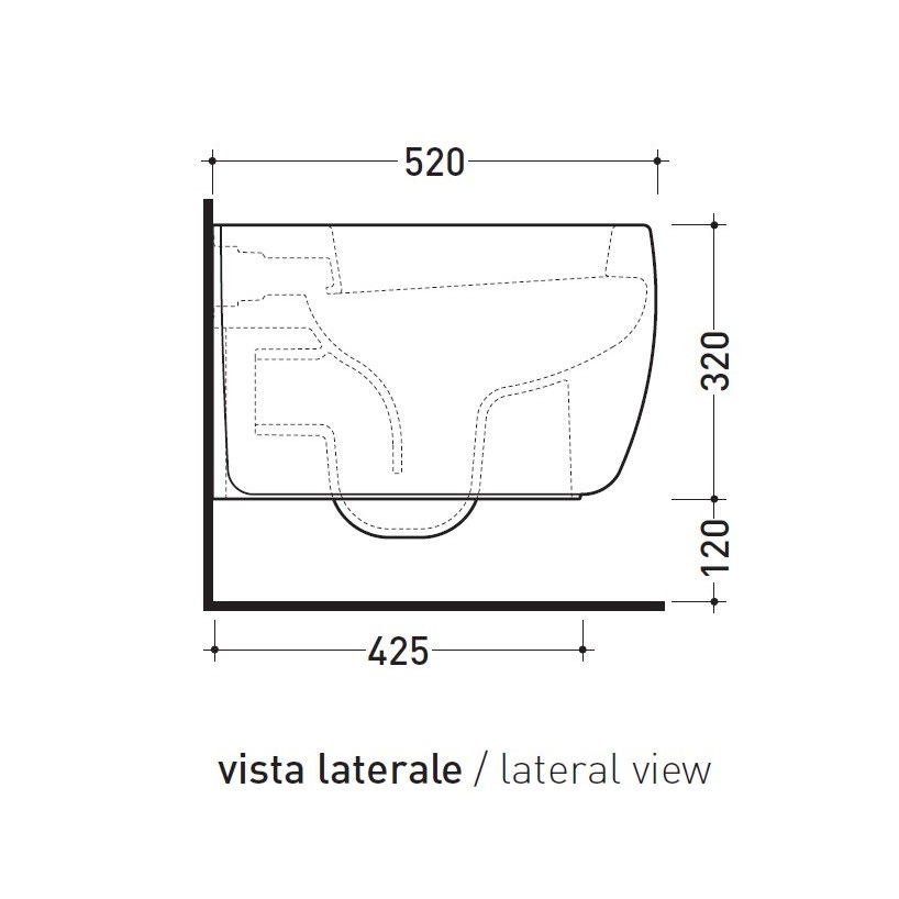 MONO VASO SOSPESO BIANCO - Ceramica Flaminia MN118