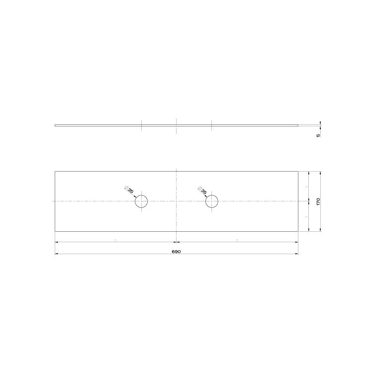 Immagine di Gessi Piastra di finitura due fori per secur box, finitura antique brass 01658#713