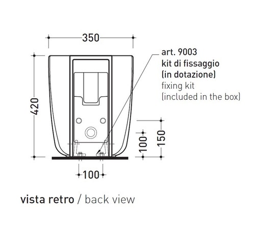 Immagine di Flaminia MONÒ bidet back to wall monoforo, con troppopieno, colore bianco finitura lucido MN217