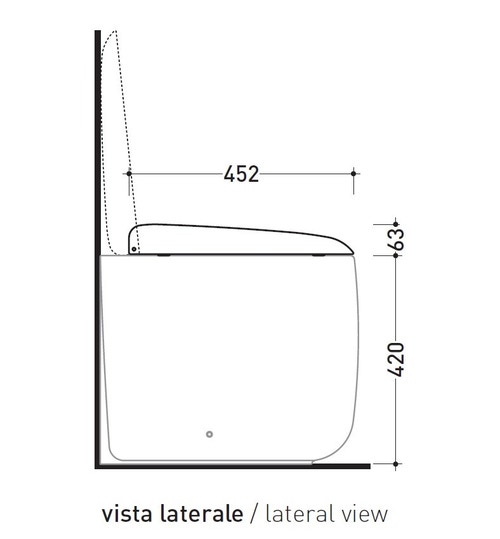 Immagine di Flaminia MONÒ coprivaso avvolgente in termoindurente, a discesa rallentata, colore bianco finitura lucido MNCW03