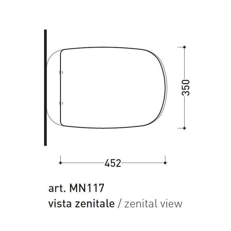 Immagine di Flaminia MONÒ coprivaso avvolgente in termoindurente, a discesa rallentata, colore bianco finitura lucido MNCW03