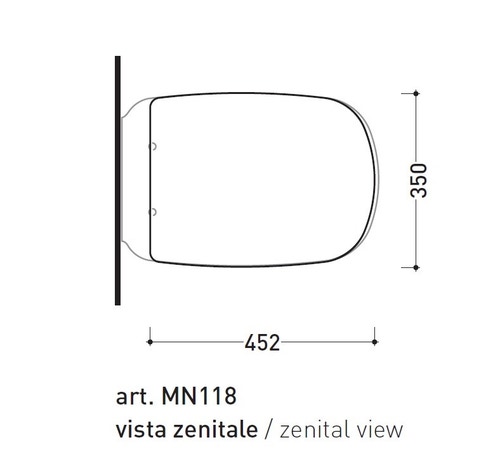 Immagine di Flaminia MONÒ coprivaso avvolgente in termoindurente, a discesa rallentata, colore bianco finitura lucido MNCW03