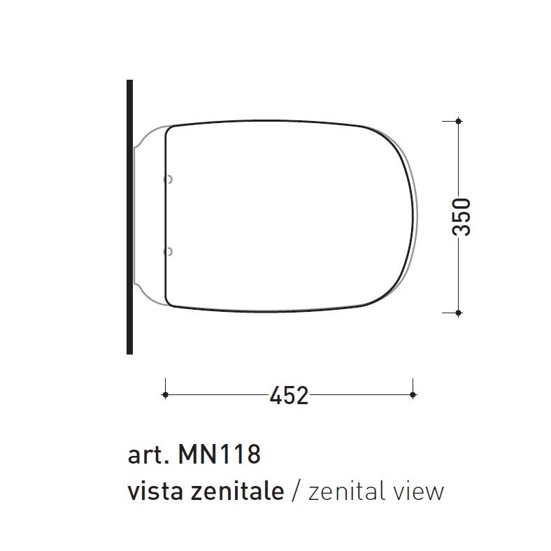 Immagine di Flaminia MONÒ coprivaso avvolgente in termoindurente, a discesa rallentata, colore bianco finitura lucido MNCW03