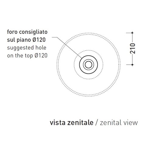Immagine di Flaminia BOLL 42 lavabo rotondo da appoggio 42 cm, senza troppopieno, colore bianco finitura lucido BL42L