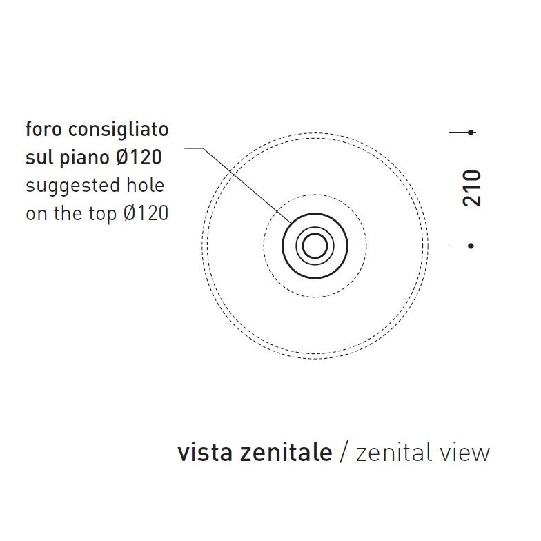 Immagine di Flaminia BOLL 42 lavabo rotondo da appoggio 42 cm, senza troppopieno, colore bianco finitura lucido BL42L